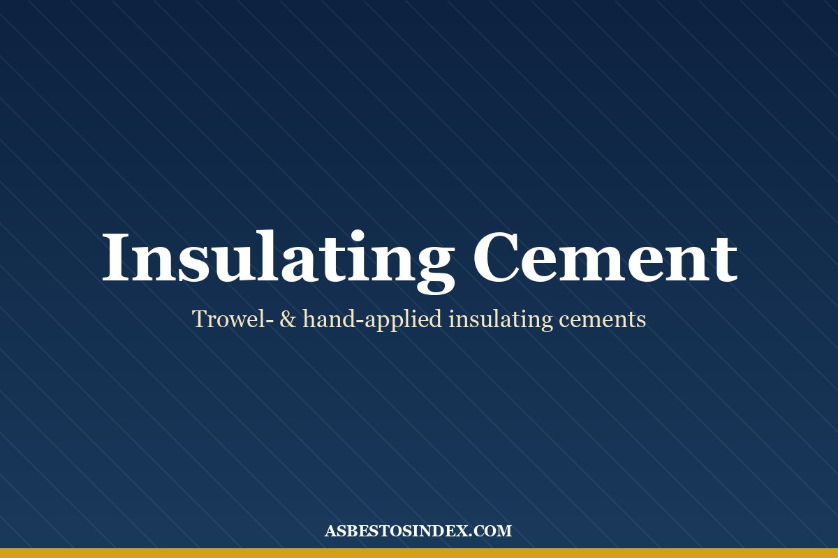 "115" and "214" Cements — G-I Holdings, Inc.