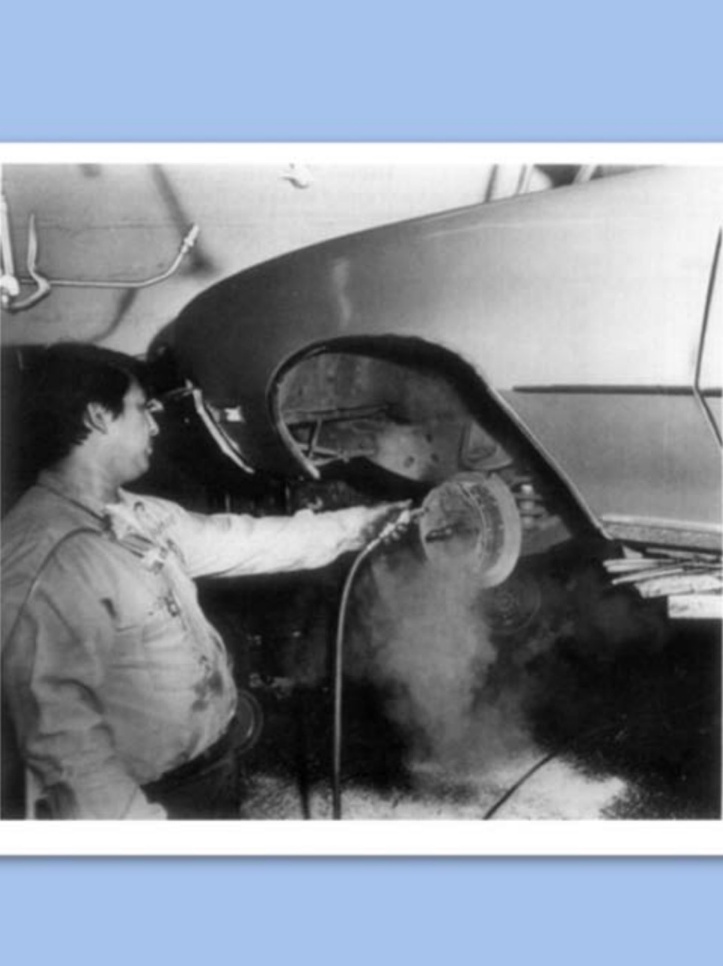 Blowing out brake dust with air compressor