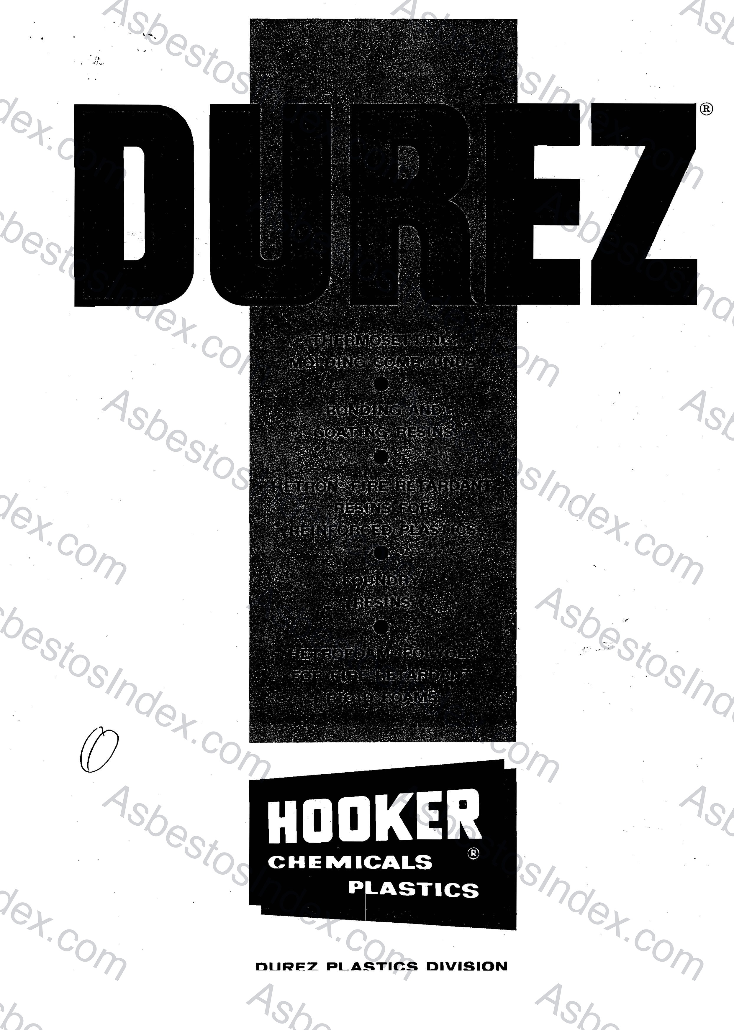 Durez phenolic molding compounds — Durez (1950s–1970s)